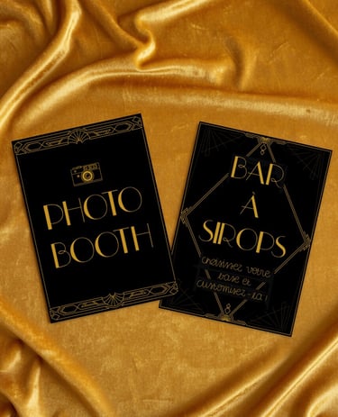 Affiches graphiques année 20 pour mariage