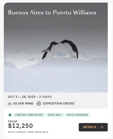 Silversea Package Buenos Aires to Puerto Williams