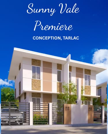 Modern two-story townhouse at Sunny Vale Premiere in Concepcion, Tarlac with gated parking.