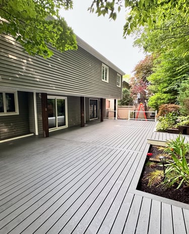 wpc decking installed design