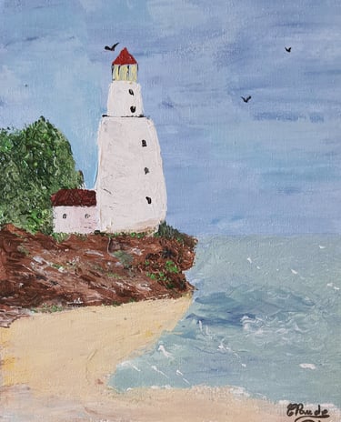 Réf : PAY220724. Phare au bord de la falaise. 234x33. 80€