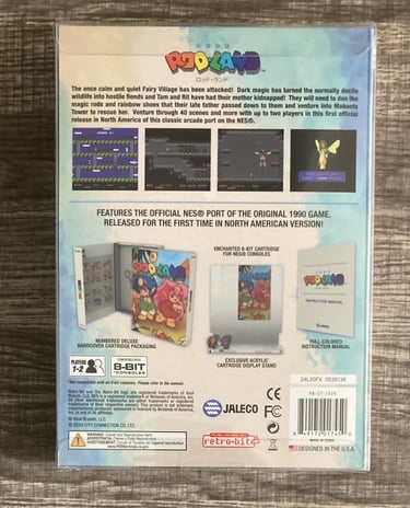 Retro-Bit Rod-Land NES Box Backside