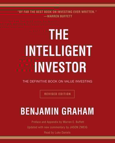 The Intelligent Investor cover, classic guide to value investing principles.