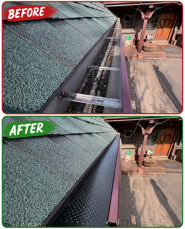 Premium black gutter guard installation by EverDrains