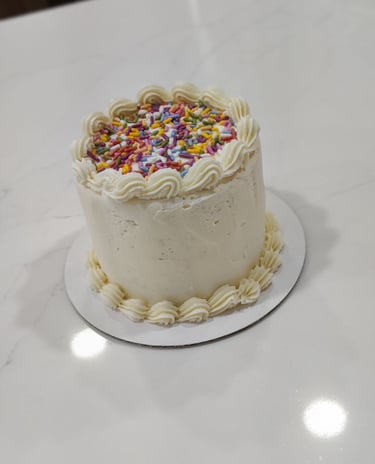 Vanilla sprinkle cake