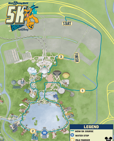 2025 runDisney Walt Disney World Marathon Weekend 5K Course Map