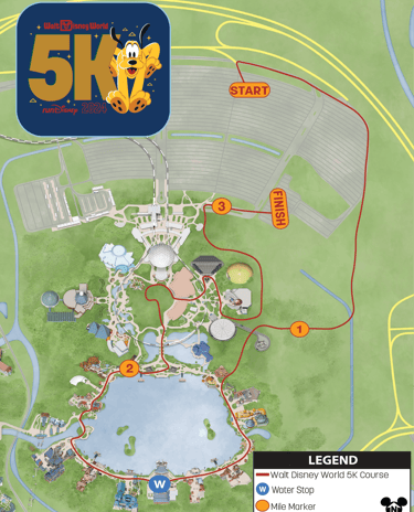 2024 runDisney Walt Disney World Marathon Weekend 5K Course Map