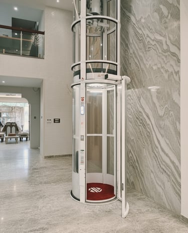 Premium vacuum home lift installation in modern villa Jaipur