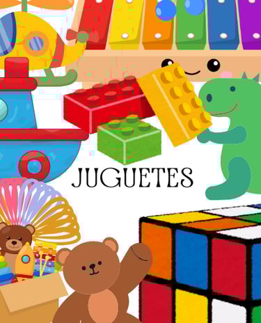 collage juguetes de reuso