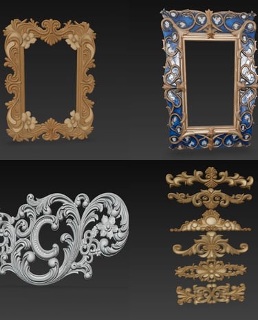 Catalogo de Molduras Decorativas 3D, listo para descargar e imprimir STL