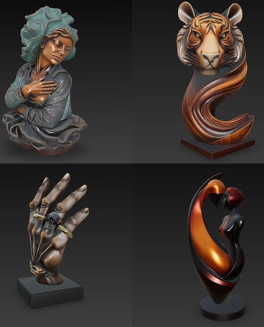 Coleccion y Catalogo de Esculturas en Modelos 3d listos para descargar e imprimir 