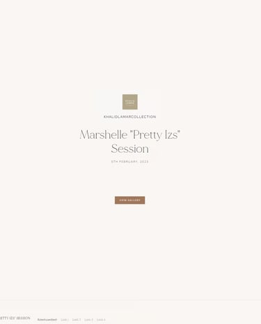 a website page with a picture of a woman in a white dress