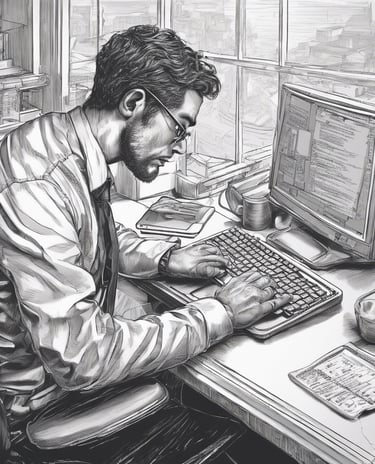 man in black jacket using black laptop computer