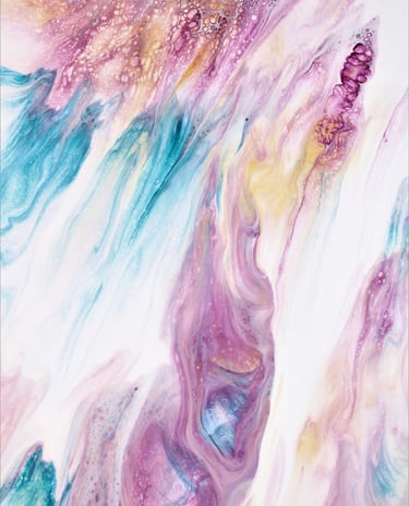 Abstract image using purple, blue and yellow