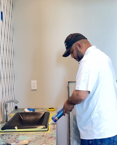Professional kitchen caulking services in Phoenix AZ by Felix Sealants LLC