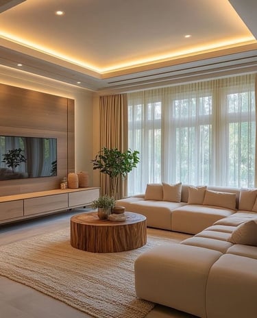 alçıpan asma tavan uygulaması tamamlanmış alan