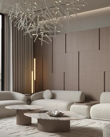 iç mekân dekorasyonunda salon tasarımı örneği