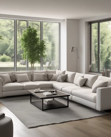 Bright living room with modern inventory