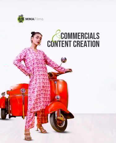 a woman in a pink dress and a red scooter