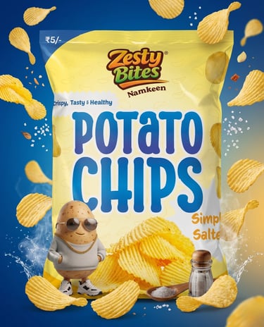 Zesty Bites salted potato chips 