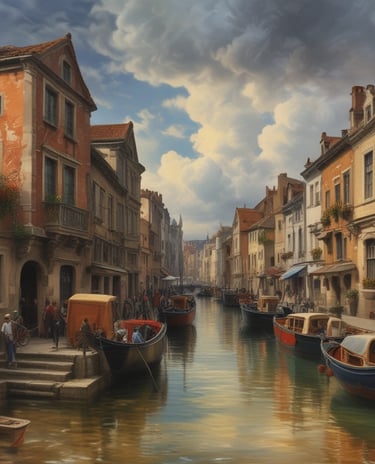 A warm scene showing unique gift items wrapped carefully, ready to bring joy.