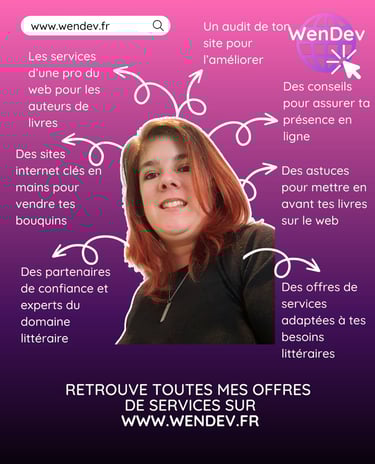 Wendy Baqué, de WenDev - développeuse web frontend en freelance - partenaire d'Elisa Avrain.