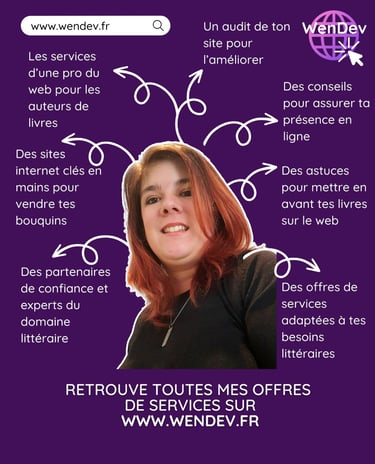Wendy Baqué, de WenDev - développeuse web frontend en freelance - partenaire d'Elisa Avrain.