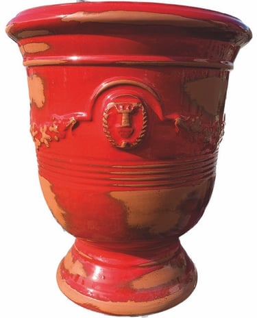 pot émaillé rouge