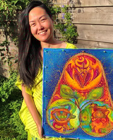 Batik Artist, Shuen Li Spirit, Art for the Gentle Spirit, Netherlands, Batik Artwork