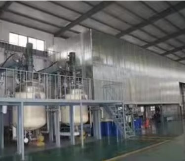 a factory that has a large amount of machinery