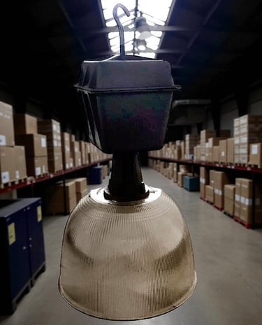 Campana industrial acrlico 16" con modulo de fundición de aluminio 400w aditivos metalicos o sodio