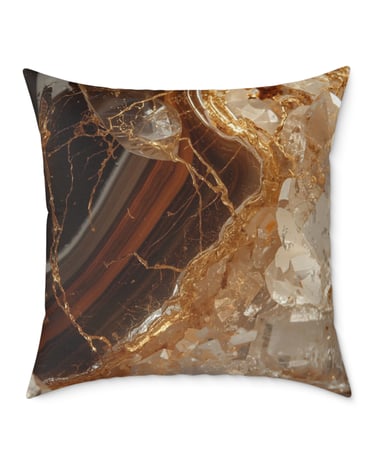 brown crystal marble cushion
