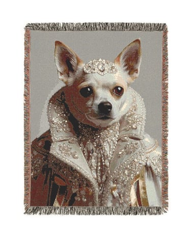 dog woven blanket