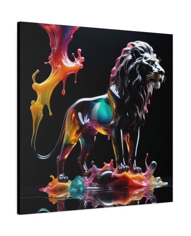 color lion art