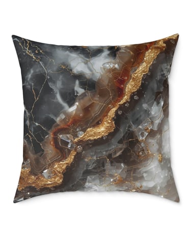 brown grey marble crystal cushion