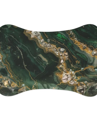 green marble mat