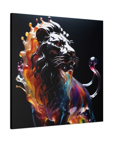 color lion art