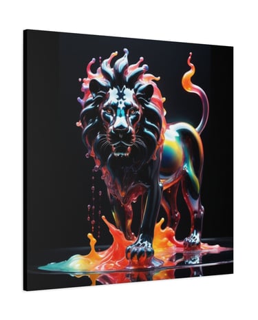 color lion art