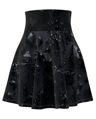 black crystal skater skirt