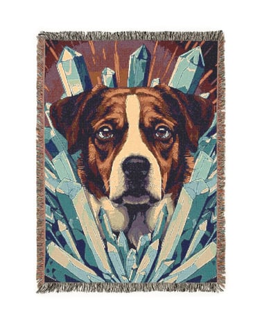 dog woven blanket