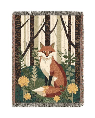 fox woven blanket