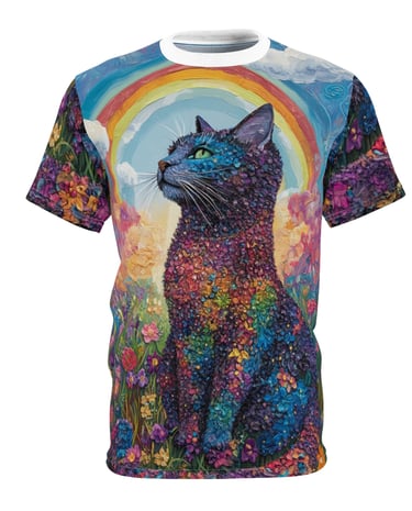 floral cat t-shirt