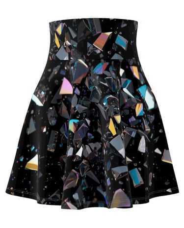 crystal titanium skater skirt