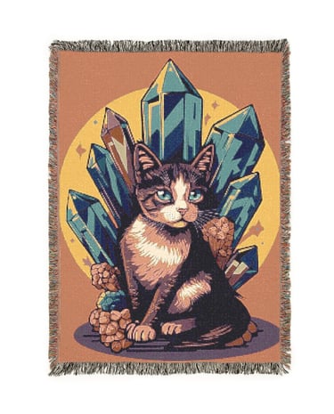 cat woven blanket