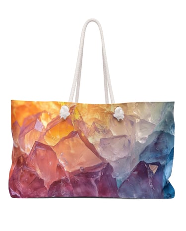 crystal weekender bag