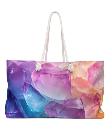 crystal weekender bag