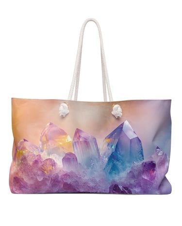 crystal weekender bag