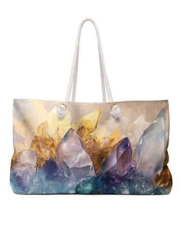 crystal weekender bag