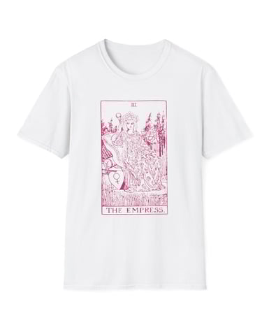 white and pink the empress tarot t-shirt