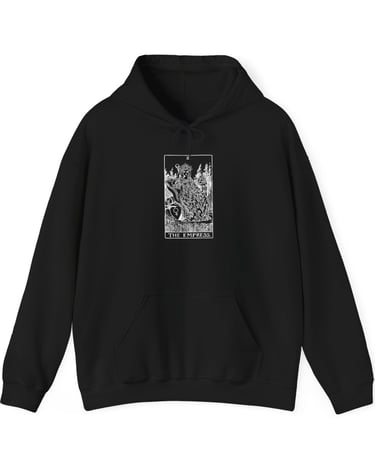 black and white hoodie woth the empress tarot